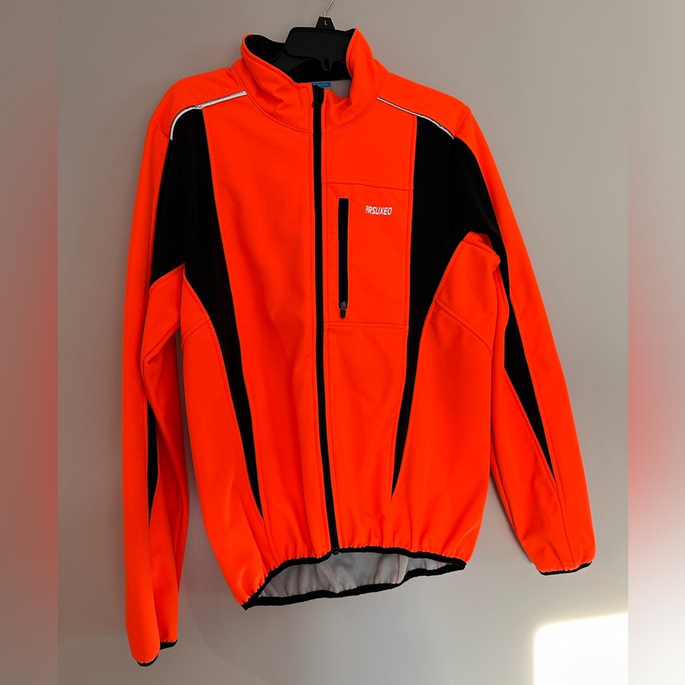 ARSUXEO Winter Warm UP Thermal Softshell Cycling Jacket Windproof Waterproof